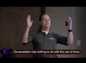 Line of Duty De escalation training program for law enforcement police officers